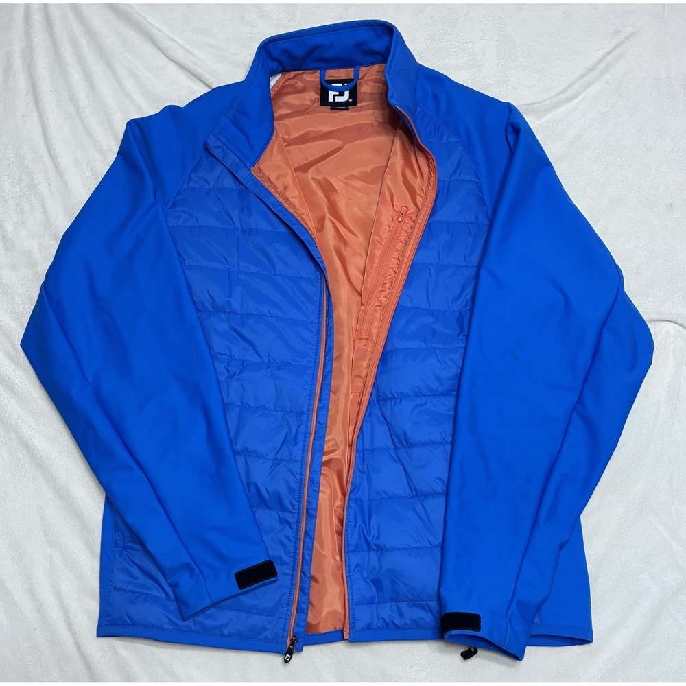 FJ FootJoy Jacket Men's L Hybrid Full Zip Golf Puffer Quilted Windbreaker Coat